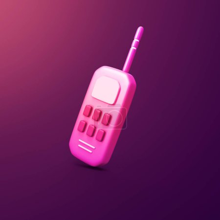 Walkie talkie - objeto icono CGI 3d estilizado