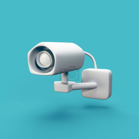 Caméra de sécurité domestique - objet icône 3d CGI stylisé, Not gen Ai