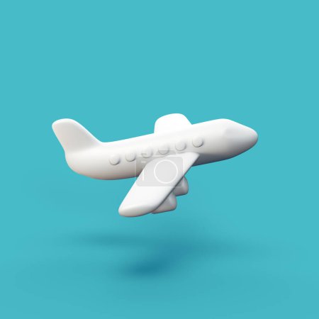 Flugzeug - stilisiertes 3D-CGI-Icon-Objekt, Not gen Ai
