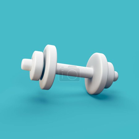 Barbell Gym - objet icône CGI 3d stylisé, Not gen Ai