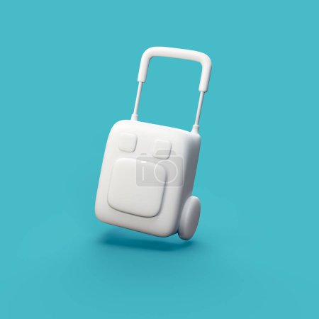 Reisegepäcktasche - stilisiertes 3D-CGI-Icon-Objekt, Not gen Ai