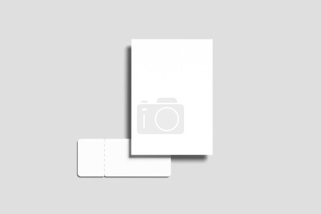 Foto de A4 y Ticket Mockup para mostrar su diseño a los clientes - Imagen libre de derechos