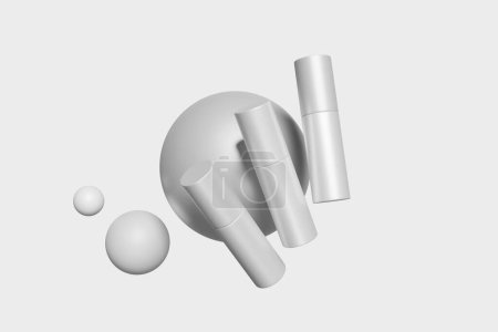 Téléchargez les photos : Maquette de bouteille de baume à lèvres pour présenter votre design au client - en image libre de droit