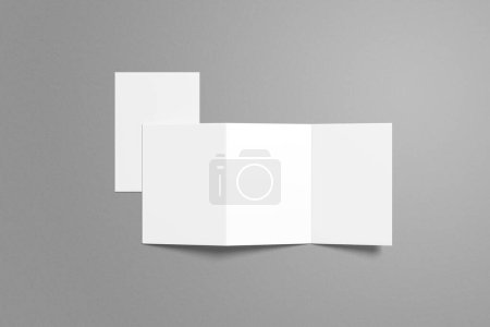 Foto de Top View A5 Folleto triple Mockup para mostrar su diseño a los clientes - Imagen libre de derechos