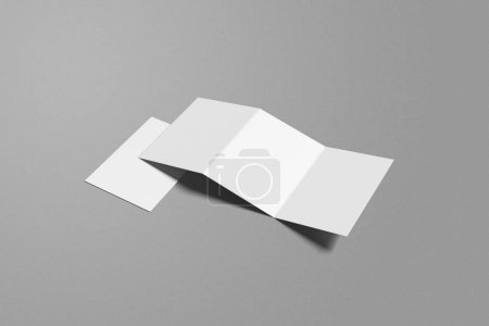 Minimalistische A5 Trifold Broschüre Mockup zur Präsentation Ihres Designs gegenüber Kunden