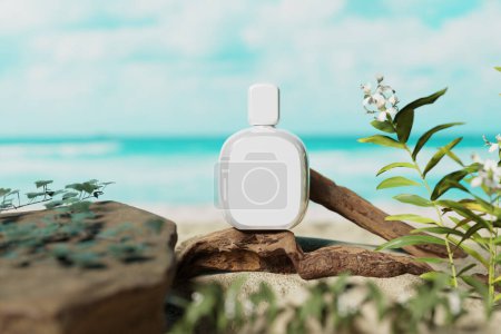 Téléchargez les photos : Bouteille de parfum Mockup pour présenter votre design aux clients - en image libre de droit