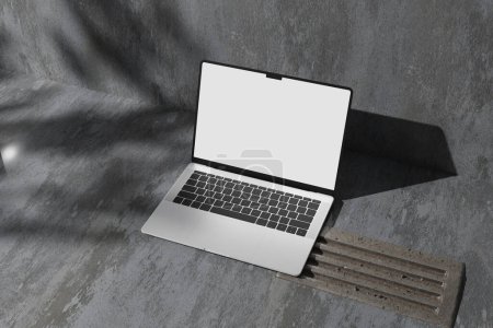 Photo for Industrial Laptop Mockup for showcasing your UI design to clients - Royalty Free Image