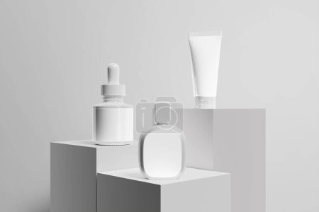 Foto de Pop Style Cosmetic Packaging Mockup para mostrar su diseño a los clientes - Imagen libre de derechos