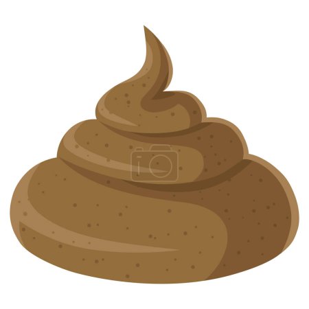 Photo for Poop Cartoon Illustration Flat Design Icon Vector - Royalty Free Image