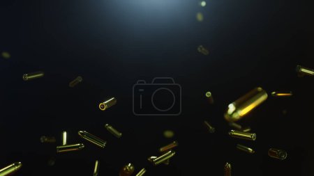 3D illustration Background for advertising and wallpaper in weapon and war scene. 3D rendering in decorative concept.