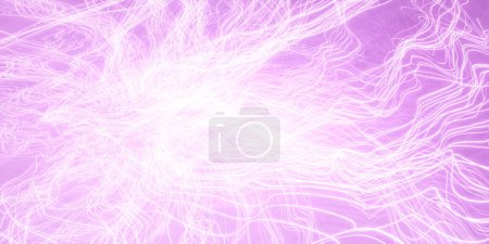 Un fondo abstracto con vibrantes tonos púrpura con intrincados remolinos blancos y líneas que crean una composición dinámica y visualmente sorprendente. El contraste entre los colores añade profundidad y movimiento