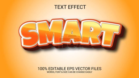 Smart 3d vector eps personalizar completamente la ilustración efecto de texto.
