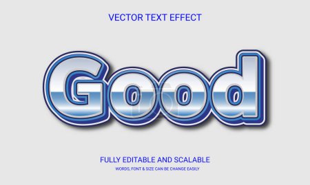 Buen vector 3d eps personalizar completamente ilustración efecto de texto.