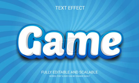 Spiel 3D-Vektor eps vollständig anpassen Text-Effekt Illustration.