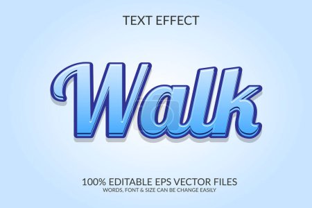 Téléchargez les illustrations : Walk 3d personnaliser entièrement vecteur eps 3d texte effet illustration design. - en licence libre de droit