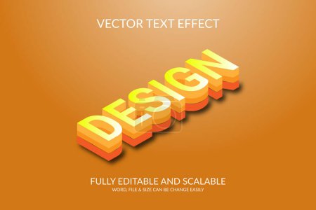 Vektor eps 3D Text Effekt Illustration.