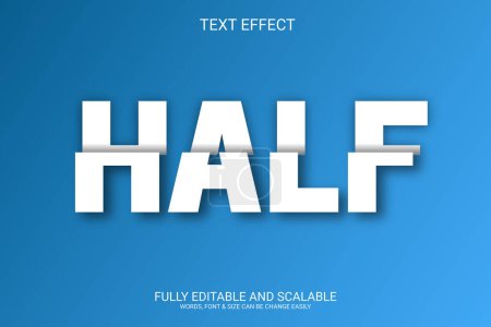 Vector eps fully customize 3d text effect illustration design element.