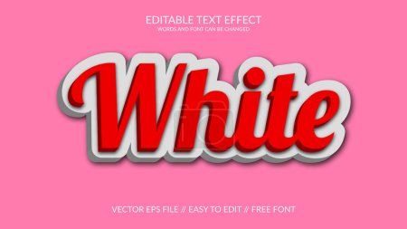 Téléchargez les illustrations : Vector eps personnalise entièrement l'élément de conception d'illustration d'effet de texte 3d. - en licence libre de droit