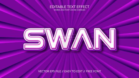 Vektor eps vollständig anpassen 3D-Text-Effekt Illustration Design-Element.