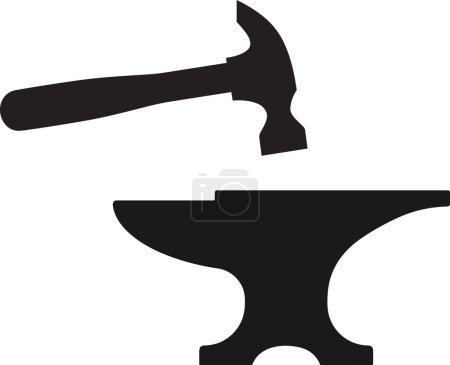 Illustration for Anvil and hammer icon | Blacksmith | metalsmith - Royalty Free Image