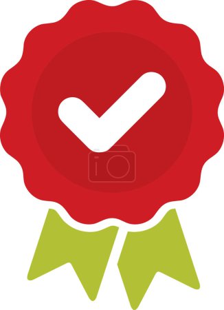 Verificación de aprobación icono de color vectorial jalá Signo aprobado jalá Símbolo certificado