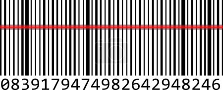 Photo for Realistic Bar code icon scanning with red light, sample of Bar code sign vector - Royalty Free Image