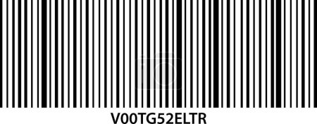 Photo for Realistic Bar code icon, sample of Bar code sign vector, Numeric and alphabet - Royalty Free Image