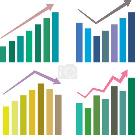 Photo for Business Growth Chart, Graph Chart, J Curve, Decline Chart, Growth cycle - Royalty Free Image