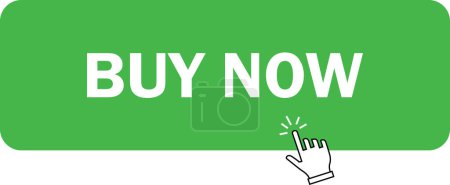 Buy now icon with Finger cursor, buy now button, buy now symbol with Click button