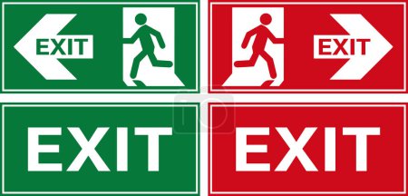 Collection Emergency fire exit sign, Emergency sign, Emergency exit, Emergency Exit sign board, Green and red emergency exit sign, Fire sign