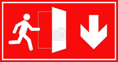 Emergency fire exit sign, Emergency sign, Emergency exit, Emergency Exit sign board, Green emergency exit sign, Fire sign  