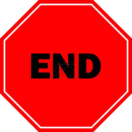 Photo for End sign indication |end icon | finish icon - Royalty Free Image