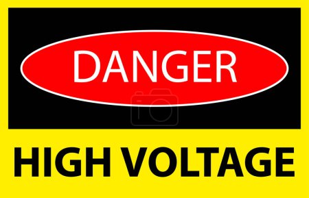 Photo for High Voltage sign | high voltage Yellow sign | triangle sign - Royalty Free Image