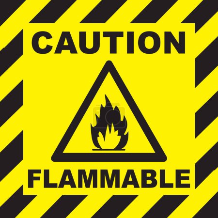 Highly Flammable sign vector | warning sign flammable