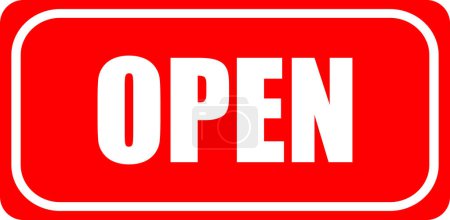 Photo for Open Red sign Board vector| We are open | open business - Royalty Free Image