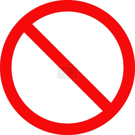 No allowed sign | ban sign in red strip | Prohibiting sign | red crossed circle | red crossed