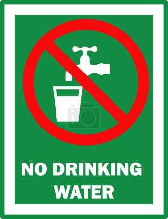 No Drinking water Board | No Drinking water sign vector