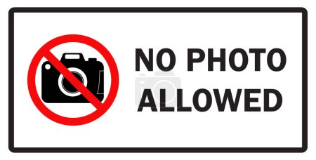 Kein Foto erlaubt | Notiz Nr. Fotografie | Keine Videografie | Handy-Kamera Verbotsschild
