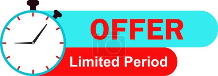 Photo for Offer label, Limited offer banner, Limited offer icon, List time offer, limited period, special offer - Royalty Free Image