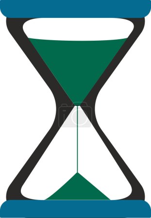 Reloj de arena icono de vectorReloj de arena signo de reloj de arena plano en colores negro y azul