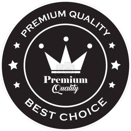 Photo for Premium Quality in Black and White, Premium quality Label Vector, Best Choice - Royalty Free Image