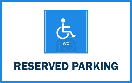 letrero de accesibilidad Icono de la silla de ruedas de color azulAccesibilidad aparcamiento jalá Reservado Aparcamiento accesibilidad