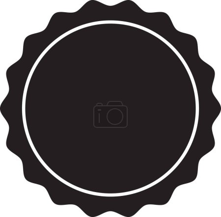 Illustration for Blank Seal, Blank Stamp Template , circle seal stamp lace - Royalty Free Image