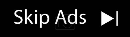 Skip Ad button black vector | Advertising skip advertisement button