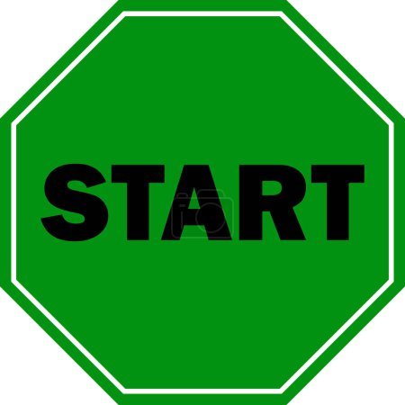 Photo for Start sign indication| Start icon vector - Royalty Free Image