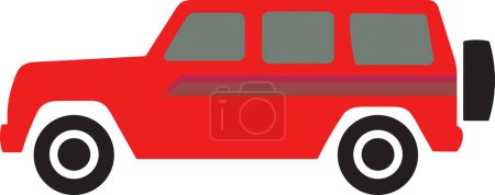 Ilustración de SUV siluetas coche icono de color vector jalá deporte sedán icono - Imagen libre de derechos