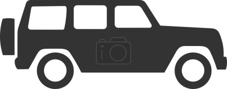 Ilustración de SUV siluetas coche icono vector jalá deporte sedán icono - Imagen libre de derechos