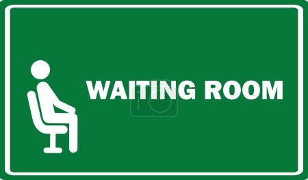 Téléchargez les photos : Symbole d'attente Signe de zone d'attente Couleur verte Vecteur de salle d'attente - en image libre de droit