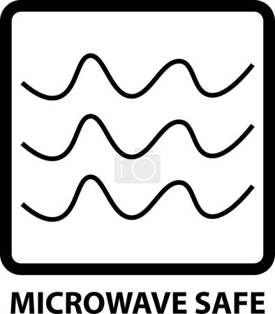 Mikrowellensicheres Schild, Kochen Mikrowellenherd, Wellenkurven innen