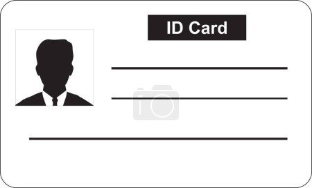 ID Card Black and white, ID sign, Identities card, User with identity